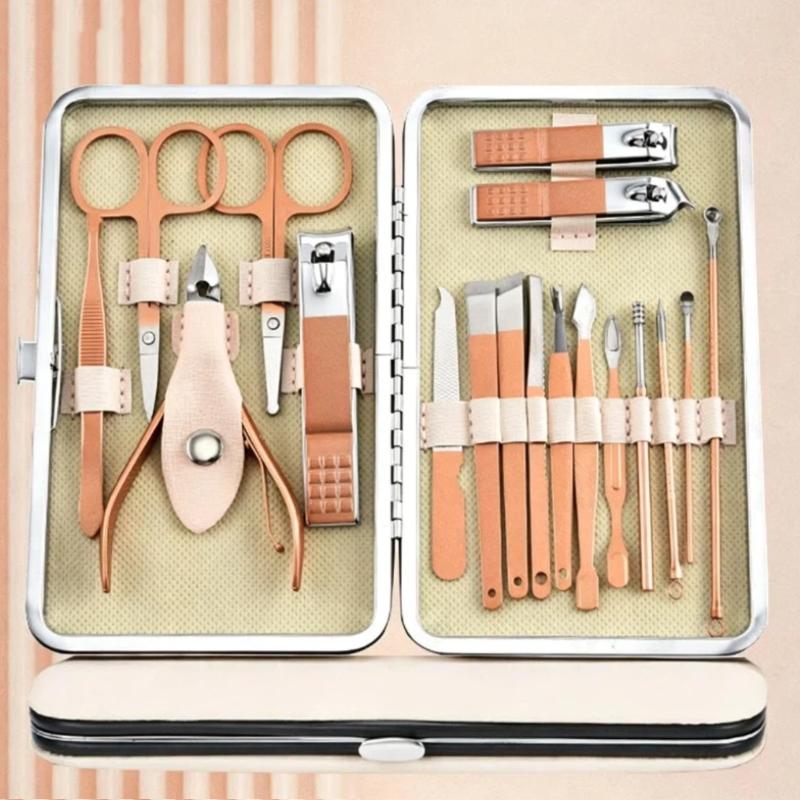 Easy To Clean Stainless Steel Manicure Set 4-18Pcs Professional Nail Clipper Kit for Daily Nail Care