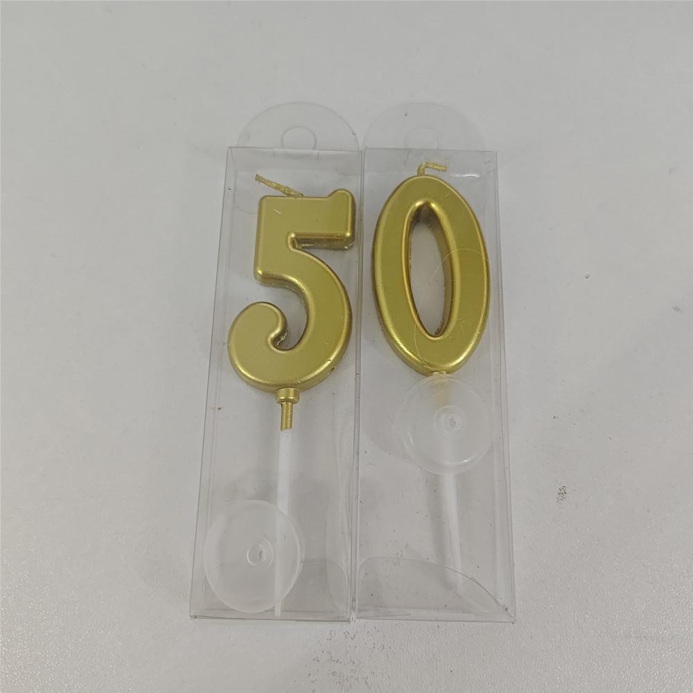1/2/10pcs Number Birthday Candles, Gold Number Candles, Cake Number Candles, Party Celebration