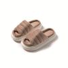Women's Memory Foam Fuzzy Slippers Open Toe House Shoes Faux Fur Indoor Outdoor Slippers Anti-Slip Winter Warm Comfortable Plush Slippers for Women