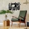 Custom Made Metal Sign Sewing Machine Silhouette Wall Art Home Door Outdoor Party Decor