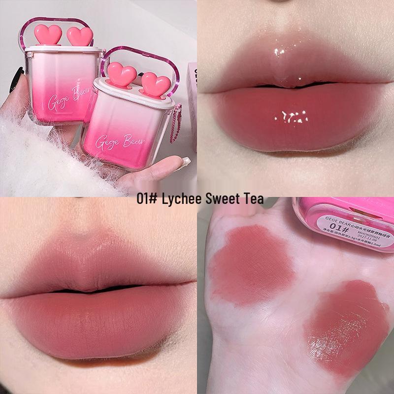 GegeBear Samtiger Nebel Lippenlack Set: Langanhaltend, Intensive Farbe, Koreanischer Stil für einen energiegeladenen Look.