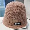 Women's Autumn and Winter Patch Plush Fisherman's Hat Big Head Circumference Korean Version Versatile Warm Japanese Basin Hat Trendy
