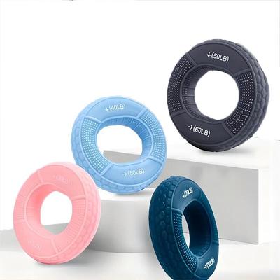 Gestreifter Silikon-Handtrainer mit doppelter Stärke - Trainings-Fitness-Trainer-Ring
