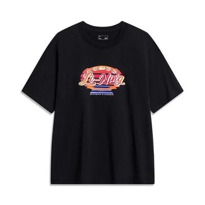 Camiseta de Manga Corta con Cuello Redondo para Hombre, Ajuste Holgado, Ligera, para Deportes y Fitness, Negro AHST795-3