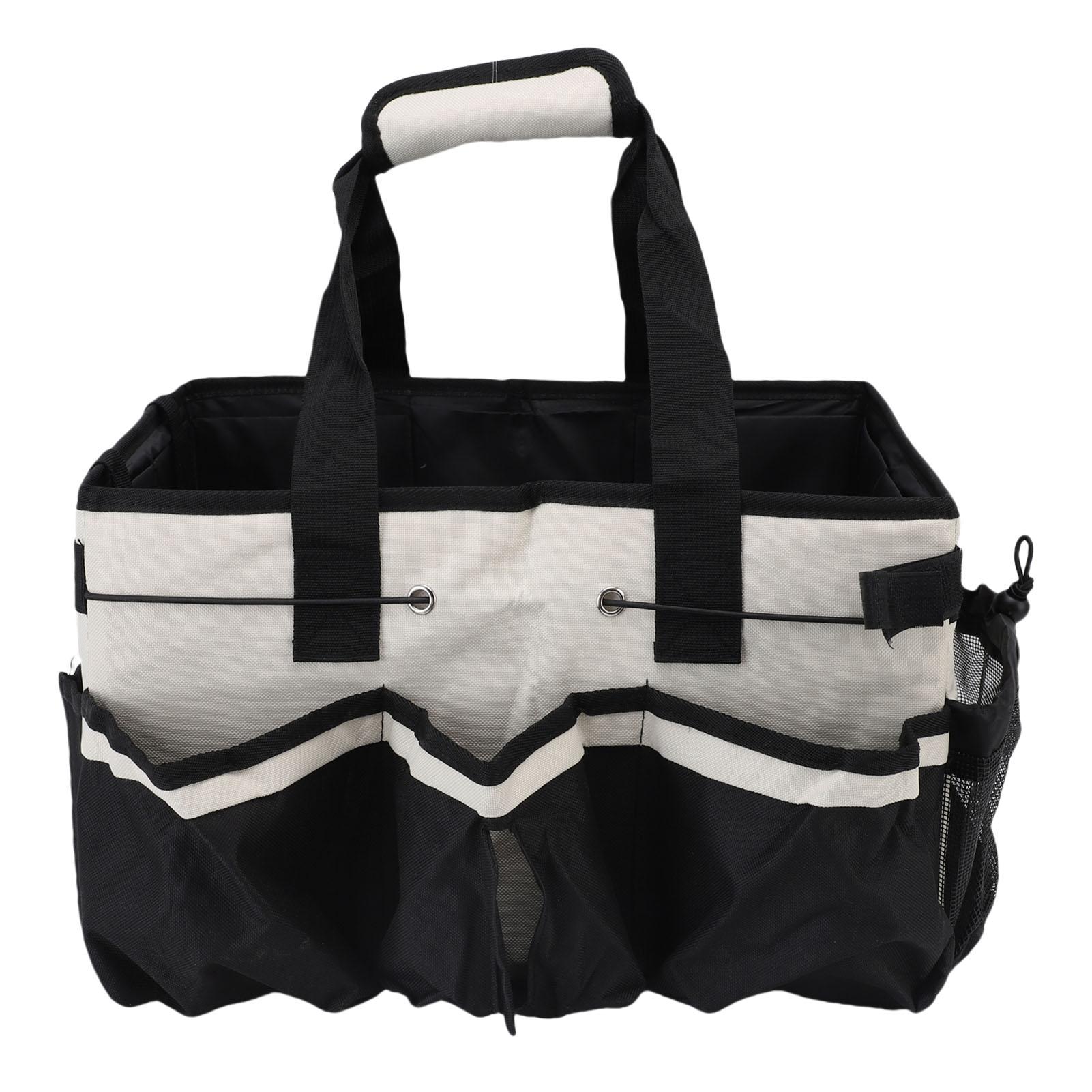 

Wearable Cleaning Bag Large Capacity Cleaning Supplies Organizer Bag with Handle Shoulder Straps Detachable Divide for