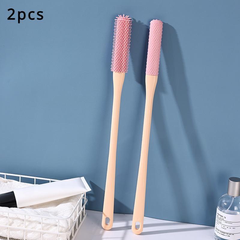 

Щетка для чистки пальцев ног, 2 шт., скребок для ног в душе с длинной ручкой, силиконовая щетка для ног, аппликатор лосьона для отшелушивания мягкой кожи для ног пожилых людей, пожилых людей 2pcs Cleaning Brush + Anti-Itch Brush розовый