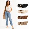 Pin Buckle Closure PU Leather Belt Minimalist Faux Leather Waistband Slim Waist Strap  For Women