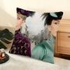 Cushion Cover Silky Short Plush Home Sofa Cushion Cover - Invisible Zipper Home Decoration The Gilded Age TV Series