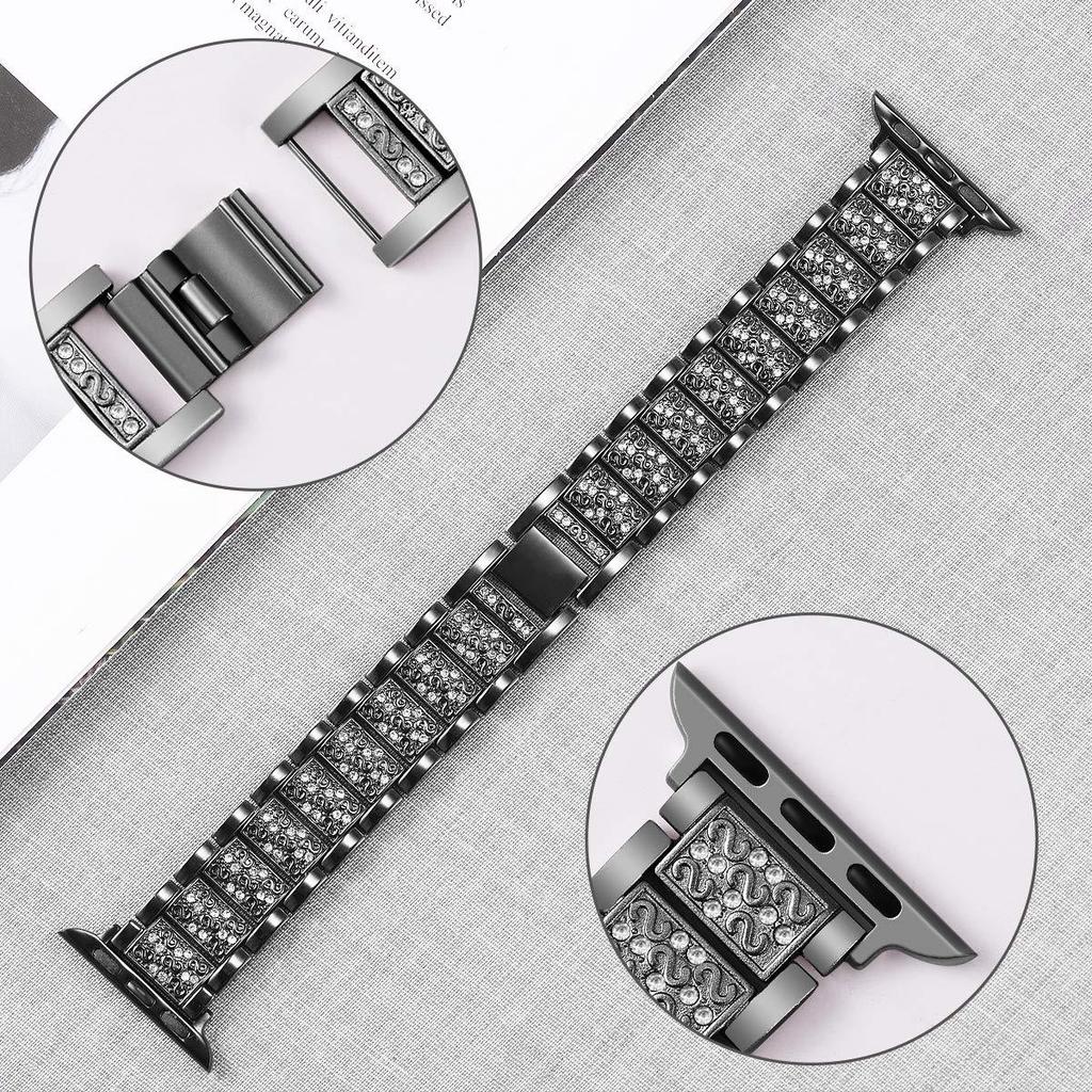 Diamant Bling Armband für Apple Watch Armband 40mm 45mm 44mm 41mm 42mm 38mm Metallarmband für IWatch Serie 8 7 SE 6 5 4 Damen Armband