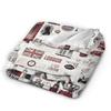 Union Jack Flag Of The UK Blankets Flannel British London Symbols Soft Throw Blanket for Airplane Travel Quilt Portable