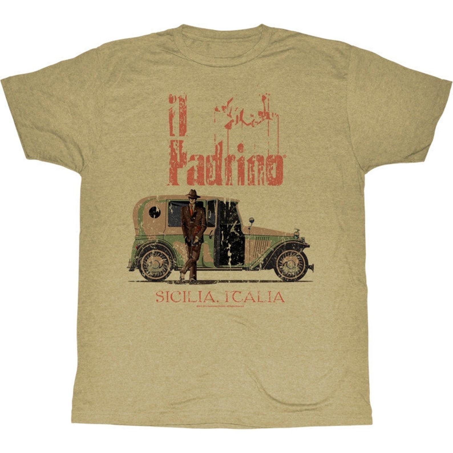 Godfather Il Padrino Khaki Heather Adult T-Shirt M