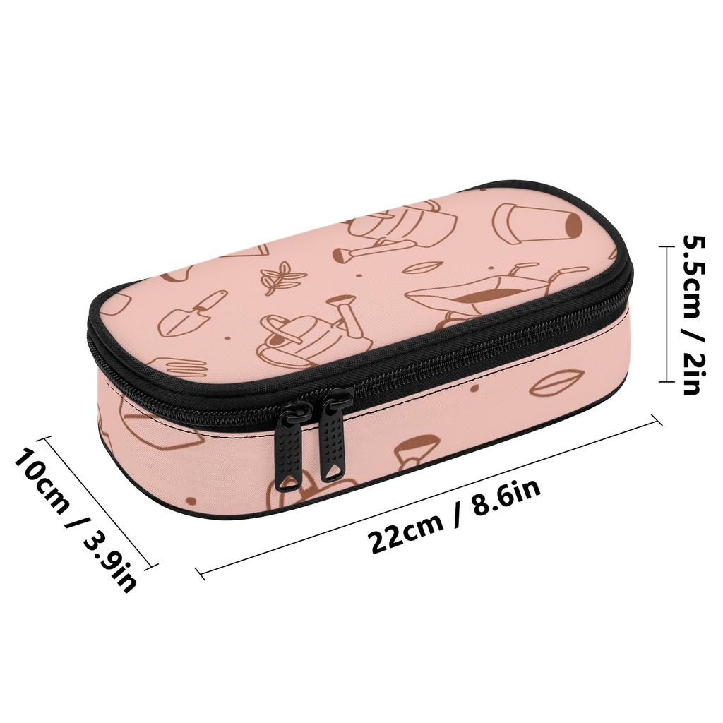 Pencil Case Simple Design Durable 300D Polyester Easy Open Zipper with Mesh Pocket Removable Divider and Pen Slots for Students