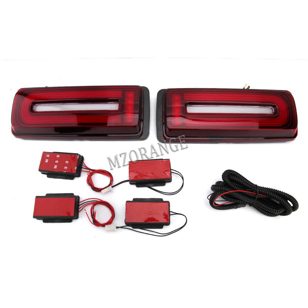 

Светодиодные задние фонари для Mercedes-Benz W463 G-класса G500 G550 G55 G63 AMG 1990-2018, лампа стоп-сигнала, заднего хода, динамического указателя поворота