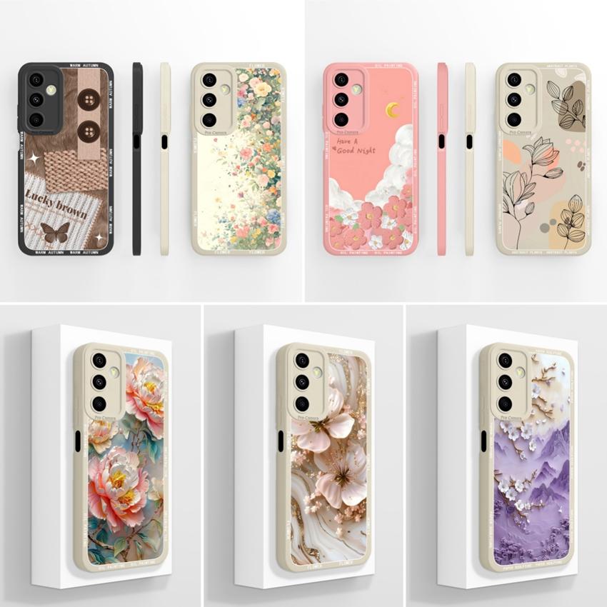 Husă Pentru Samsung M36 M55 M56 A25 A26 A17 F56 Husă Telefon Floare Pictură în Ulei Frumoasă Protecție Ecran Bară de Protecție Moale Husă Rezistentă la Praf Pentru Carcasă Samsung