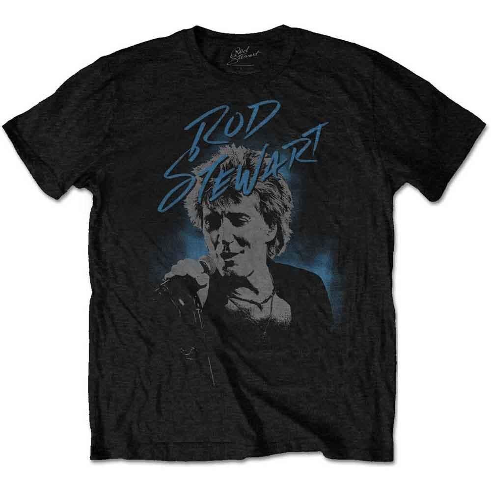 Rod Stewart Scribble Photo T-Shirt Black New Unisex T-Shirt XXXXL