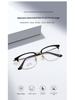 Kemin Men's Titanium Eyebrow Frame: Fashionable, Prescription-Ready Square Design with IP Electroplating - Model 3308.