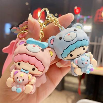 Cartoon Cute Girl Heart Pet Keychain Couple Bag Pendant Car Key Chain