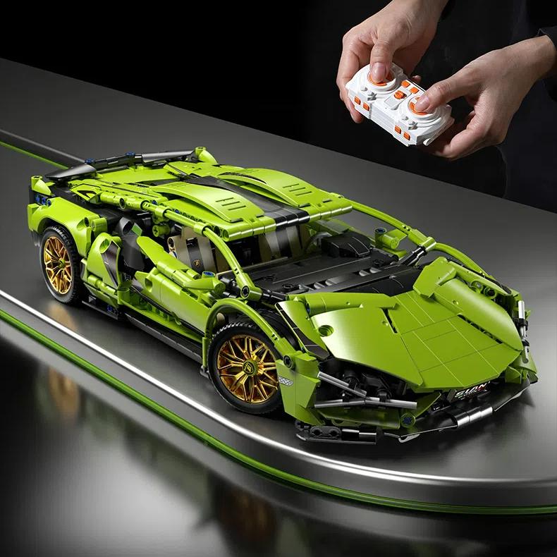 Cărămizi Model Tehnic Super Racing Mașină de Curse 1280PCS Blocuri de Construcție Model Oraș Vehicul Mecanic de Viteză Cadouri Băiat Copil Adult