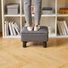 Aibiju Low Stool with Solid Wood Mini Linen 150kg Weight Hinged Light Legs, High-Resilience Chair, Footstool, 403024cm, Fabric, Capacity, Lid, Gray,