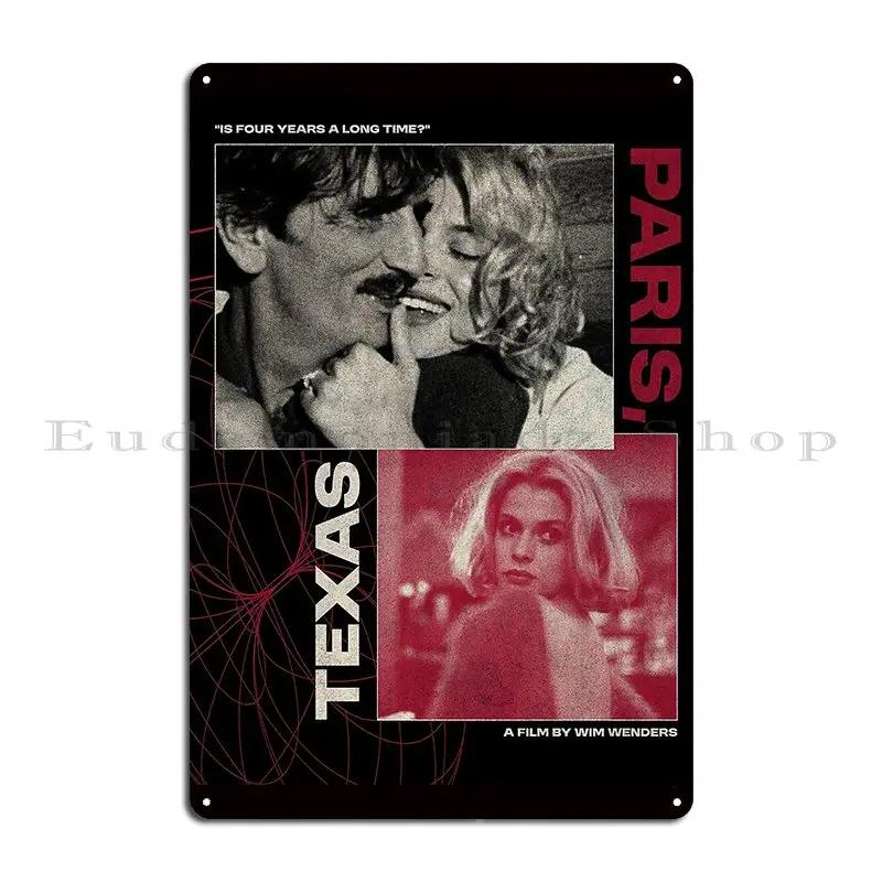 

Paris Texas 1984 Metal Sign Retro Garage Wall Mural Cinema designer Tin Sign Poster 20x30cm