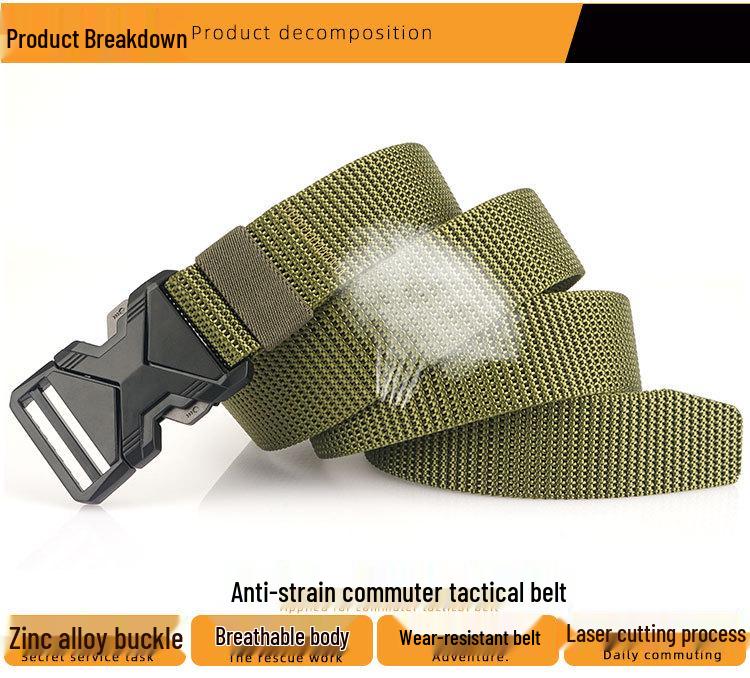 2023 Unisex Tactical Nylon Quick-Dry Belt with Zinc Alloy Buckle