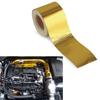 5mx5cm Fiberglass Heat Reflective Tape Gold High Temperature Heat and Sound Shield Wrap Roll Adhesive Car Accessories Stickers