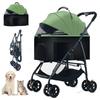 3-in-1 Pet Dog Stroller, Dog Wagon with Removable Carrier, Cat Stroller for Medium Dogs Up To 55lbs, Easy Foldable Pet Stroller