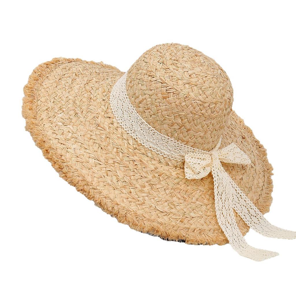 Seaside atmosphere Lafite straw hat strap strap big eaves hat children summer small fresh versatile sun hat