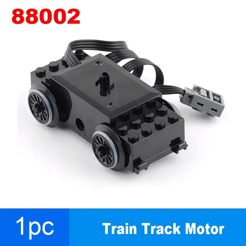 88002 Baksteen Speelset Trein Motor -MOC Power Functions Hoge Snelheid Motor voor eds-Past Op Treinen DIY Auto's Rail 10254/53401/53400 black