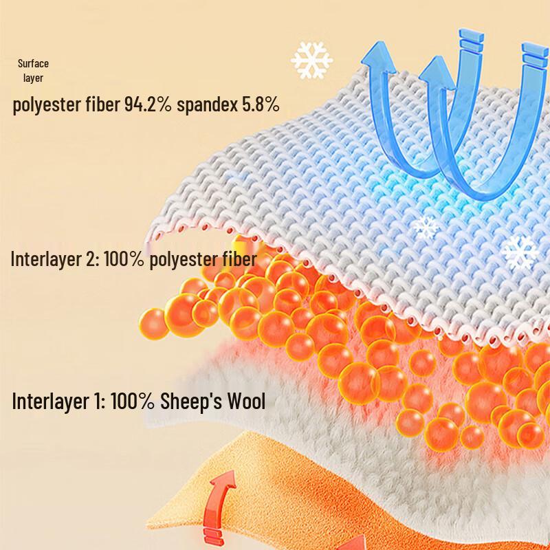 Langsha Women's High-Waisted Wool-Filled Thermal Leggings