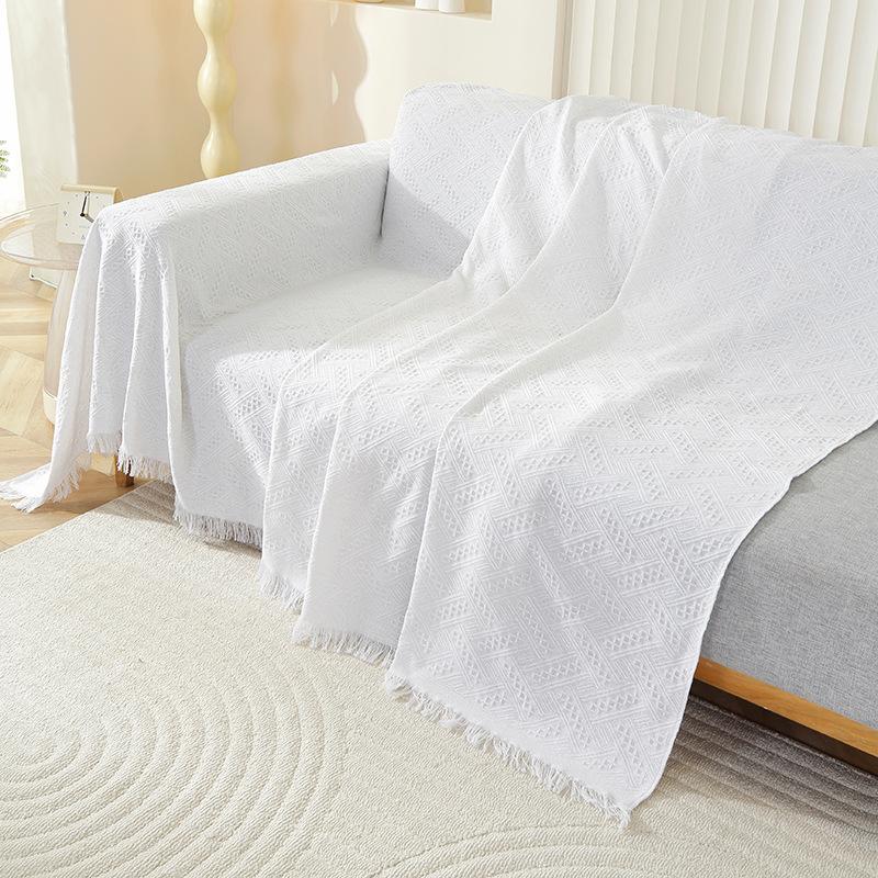 Scandinavian Style Simple Solid Colour Sofa Cover Cloth Four Seasons Universal Sofa Towel Full Cover Universal All-inclusive Sofa Cover