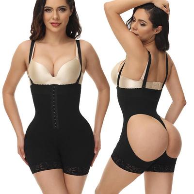 High Waist One-Piece Body Shaper with Strong Hook-and-Eye, Abdomen Control & Hip Lifting