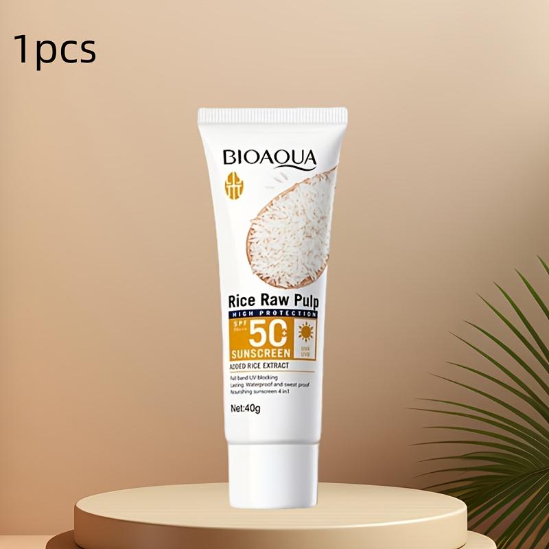 Солнцезащитный крем с рисовой пастой, солнцезащитный крем с защитой от ультрафиолета 1pcs