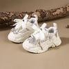 Children Shoes  New Spring Toddler Girls Sport Shoes Bling Bling Soft Sole Breathable Outdoor Tennis Fashion Kids Sneakers