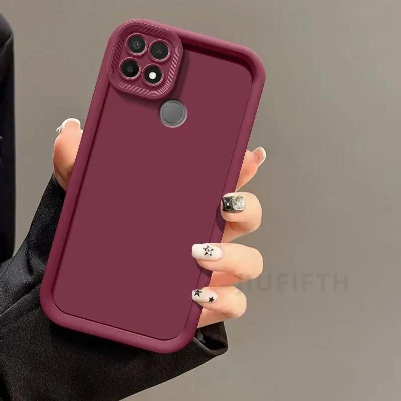 For OPPO Realme C25S  C12 Realmy C25 C21 C15 C21Y C25Y C20 C20A Case Cute Curly Wave Hybrid Shockproof Bumper Cover Soft Fundas