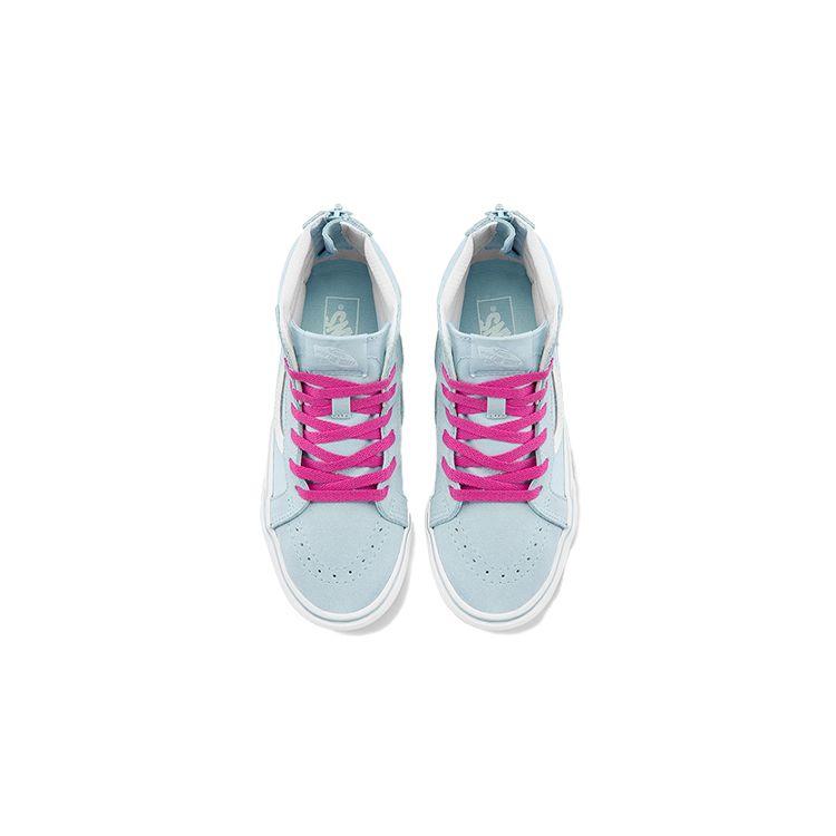 Vans Sk8-Hi Zip Kids Sequin Patch - Unicorn Kids Sneakers Blue Ballad-Blue True-White VN0A4BUX34C
