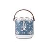 T Monogram Quilted Drawstring Bucket Bag Women Bags Pearl-Blue 149178-400
