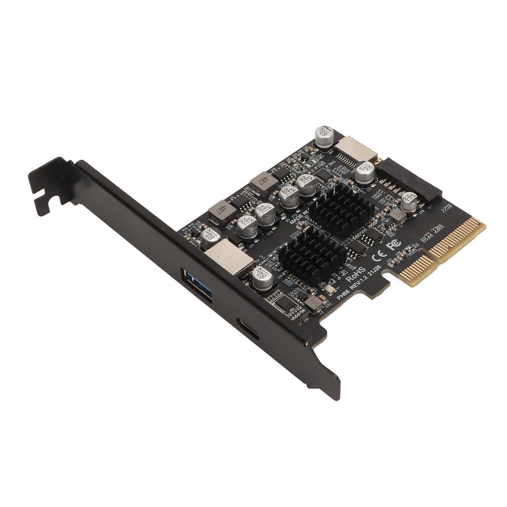 PCIe Type C Card 10Gbps High Speed Gold Plated Pin Front Type E PCIE USB3.2 Expansion Card for Desktop Computer