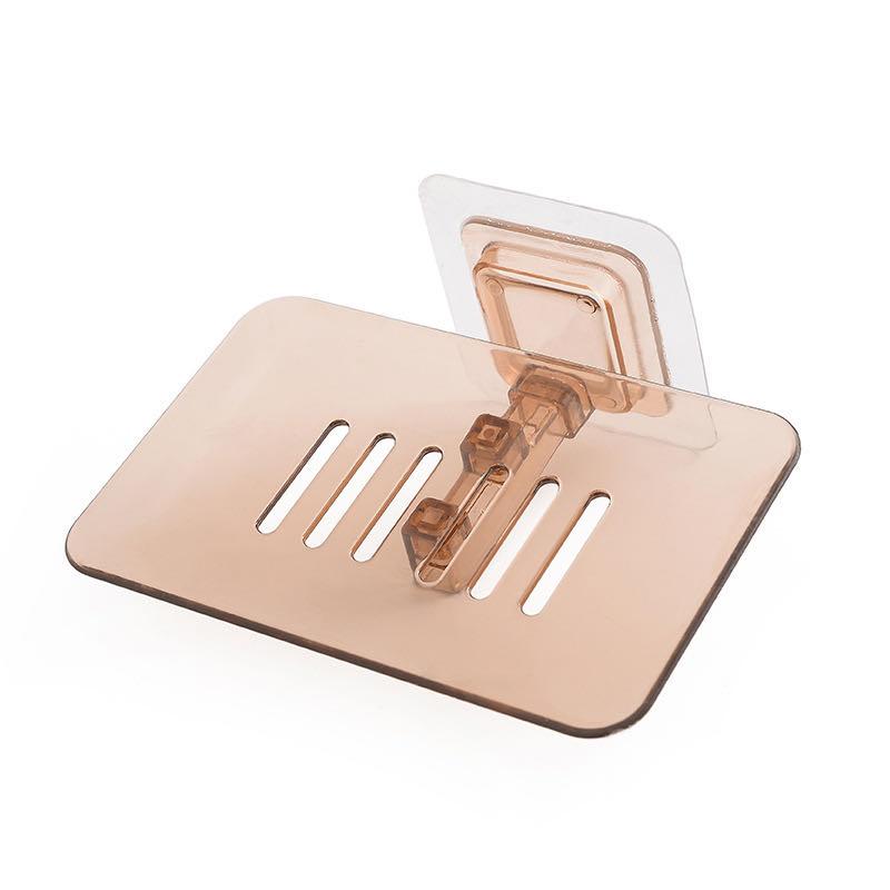 

Мыльница без сверления настенная двухслойная подставка для мыла губка для мыла аксессуары для ванной комнаты мыльницы самоклеющиеся коричневый