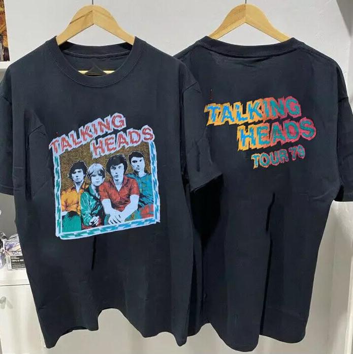 Talking Heads Tour 79 Cotton Black Unisex T-shirt Unisex T-Shirt S