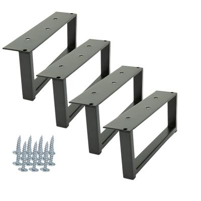 Juego de 4 patas para muebles Marco negro mate altura 9 cm, longitud 20 cm
