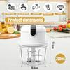 USB Rechargeable Electric Food Chopper 350ml Wireless Mini Kitchen Chopper Multifunctional Food Processor for Onions Garlic Meat Fruit