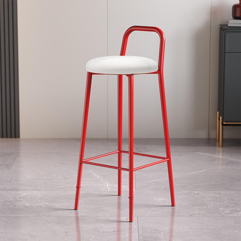 Nordic Iron Art Bar Stool with Backrest – Modern, Luxurious Design