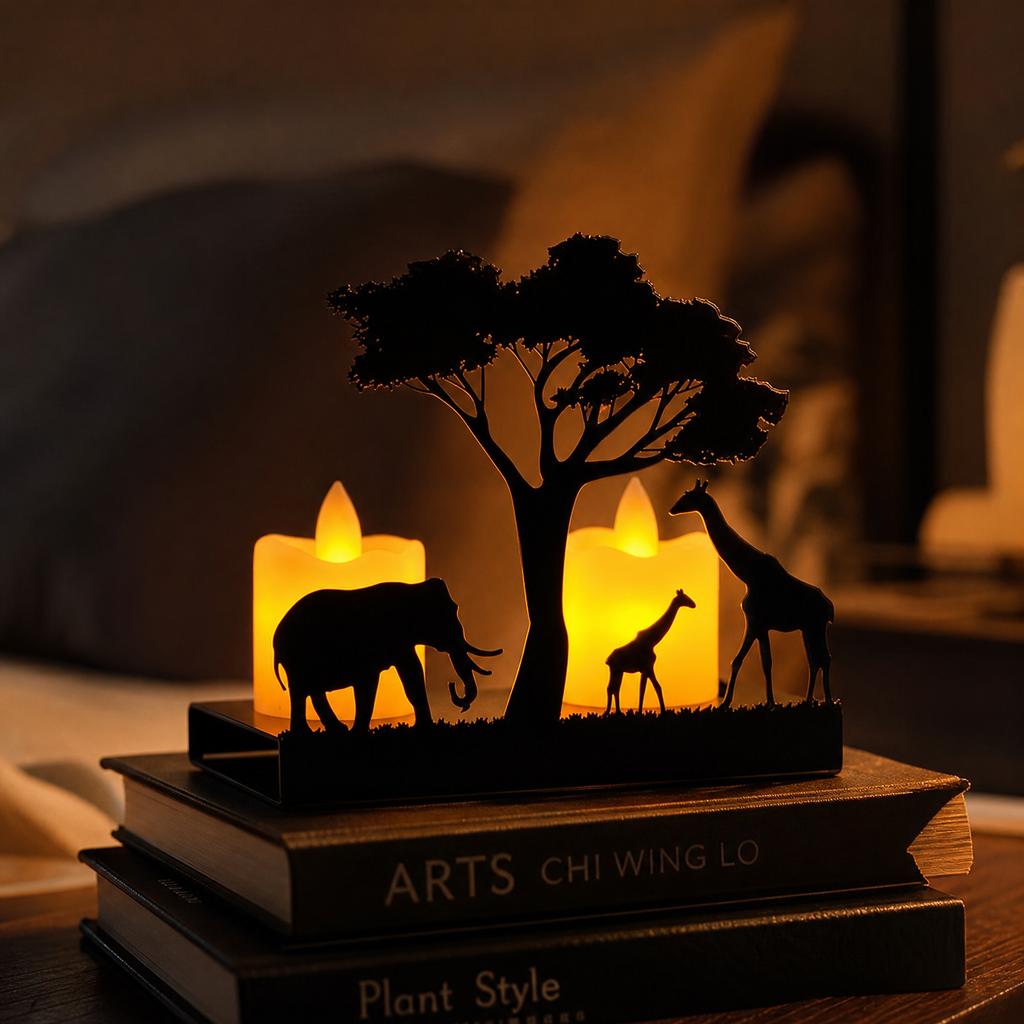 Europäischer Kerzenhalter mit Giraffendesign für Wohnkultur Nacht