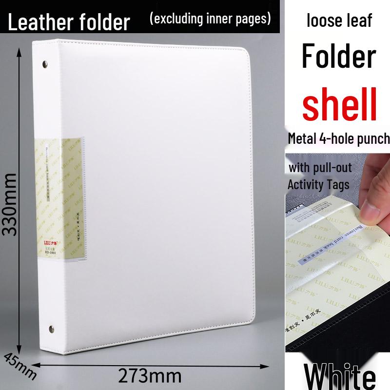 Transparent A4 Ring Binder: Black, Punchable, Photo Album, Contract Archive Folder