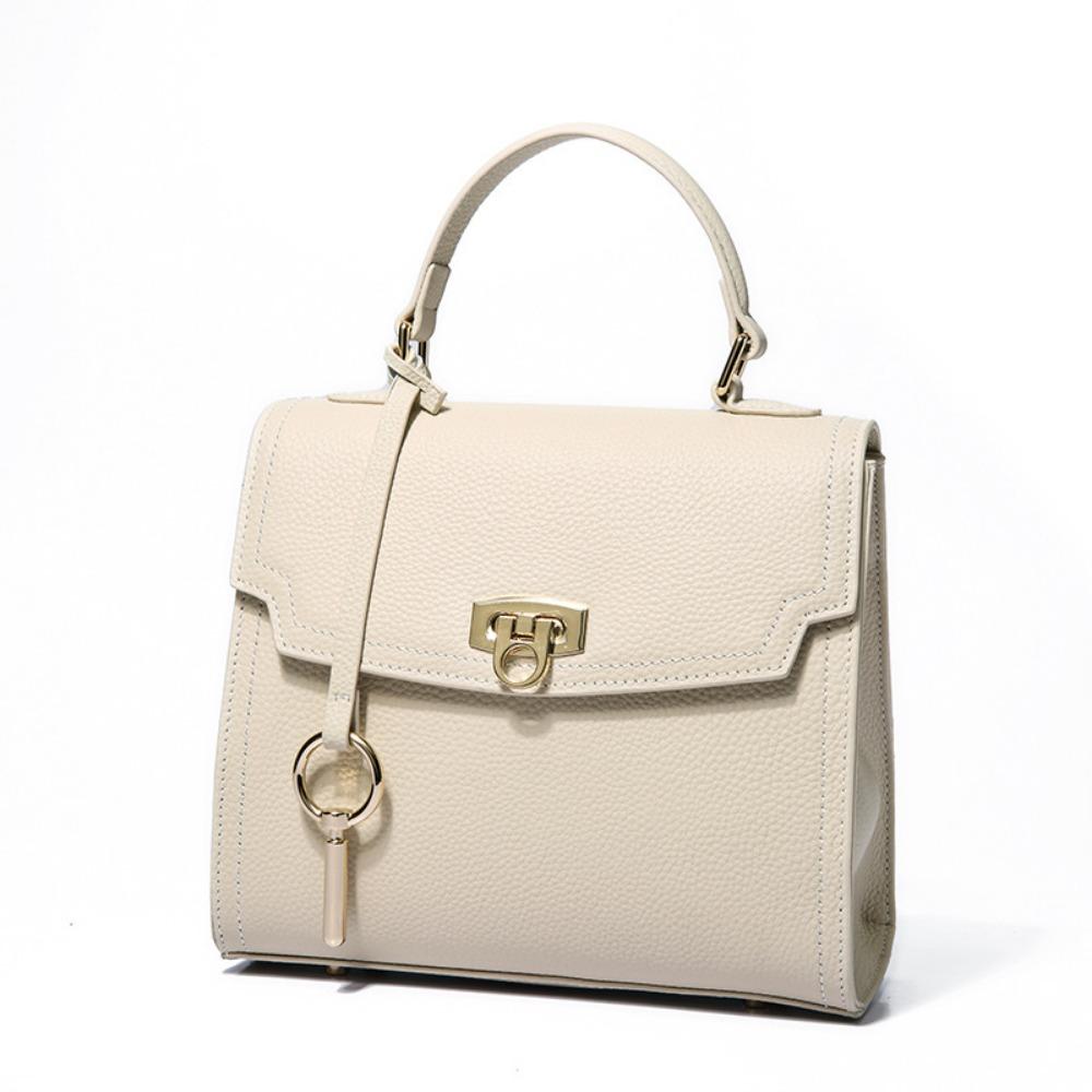 Light Luxury Leather Women's Bag Summer First-layer Cowhide Shoulder Bag Women's Versatile Portable Messenger Small Square Bag