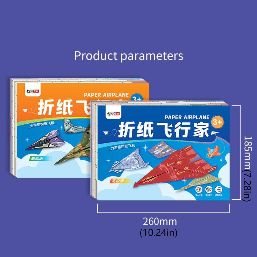Art Learning Handmade Colored Paper Set Montessori Versatile Paper Aircraft Toy  Boys Baby Girls