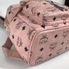MCM Visetos Logo Backpack Bag Backpack Leather pink
