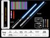 Dual RGB 15-Color Metal Lightsaber Toy - Star Wars Force Laser Sword for Dueling