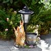 Garden Creative Flower Pot Outdoor Solar Light Animal Sculpture Ornaments Garden Path Landscaping Decoration